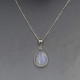Solid Moonstone Silver Necklace UK