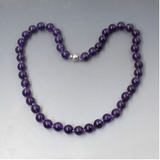 Amethyst Beads Necklace 19 Inches (50 cm)