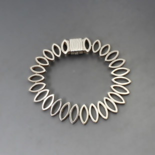 C L Edwards Silver Modernist Bracelet