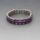 Vintage  Amethyst and Silver Bracelet