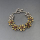 Doug Paulus Citrine and Silver Flower Bracelet