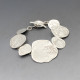 Flat Silver Textured Links Bracelet