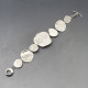 Flat Silver Textured Links Bracelet