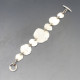 Flat Silver Textured Links Bracelet
