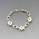 Garnet and Silver Link Bracelet