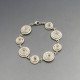 Designer Silver Swirls Link Bracelet