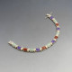 Multi Jade and Silver Bracelet