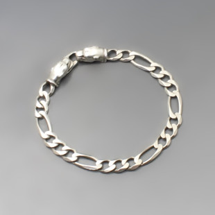 Silver Italy Panther Chain Bracelet
