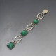 Jade and Silver Art Deco Style Bracelet