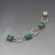 Jade and Silver Art Deco Style Bracelet