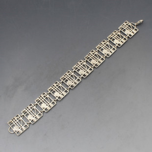 Rennie Mackintosh Style Silver Bracelet