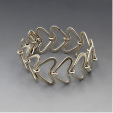 Bent Knudsen Danish Silver Hearts Bracelet