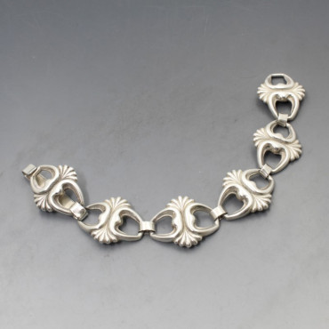 Scandinavian 830 Silver Floral Bracelet