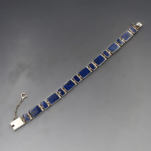 Lapis Lazuli and Silver Bracelet