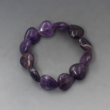 Vintage Amethyst Bead Stretch Bracelet