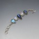 Vintage Labradorite, Moonstone and Sterling Silver Bracelet