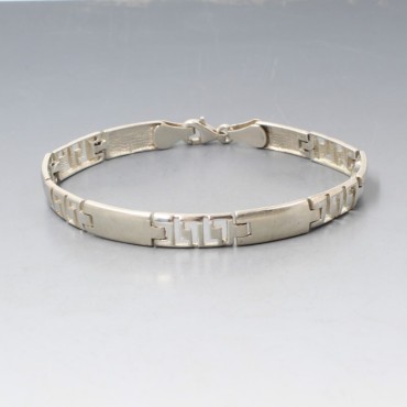  Sterling Silver Modernist Link Bracelet