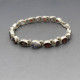 Multi Gemstone Silver Link Bracelet