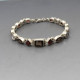 Multi Gemstone Silver Link Bracelet