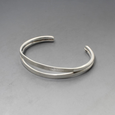 Sleek Sterling Silver Bangle