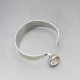 Swedish 830 Silver and Crystal Bangle