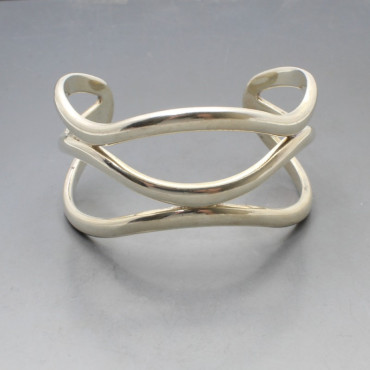 Armani Designer Silver Cuff  Bangle