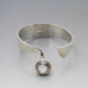 Swedish 830 Silver and Crystal Bangle