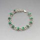 Malachite Ovals and Silver Bracelet