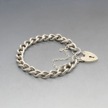 Silver Curb Chain Bracelet