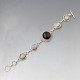 Moonstone Onyx and Silver Bracelet