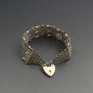 Silver ASJ Gate Bracelet