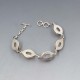 Moonstone Ovals Silver Bracelet