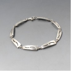 Silver Crystal Link Bracelet 