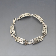 Rennie Mackintosh Style Silver Bracelet