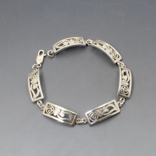 Rennie Mackintosh Style Silver Bracelet