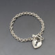 Silver Chain Heart Bracelet 