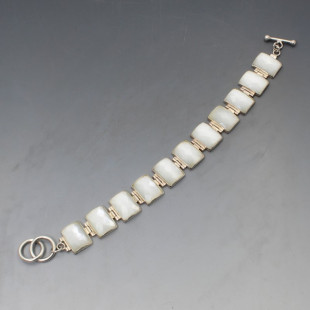 Mother or Pearl and Silver Bracelet