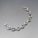Herman Siersbol Silver Light Blue Bracelet