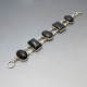 Vintage Black Onyx and Sterling Silver Bracelet