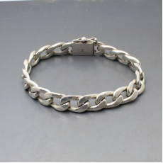 Silver Curb Chain Bracelet  