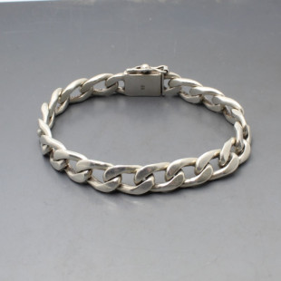 Silver Curb Chain Bracelet  