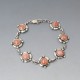 Rhodochrosite Silver Bracelet