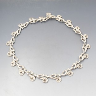 Mexican Silver Floral Necklace
