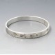 Vintage  Silver Floral Engraved Bangle  