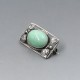 Vintage Bernard Instone Aventurine  and Silver Brooch 