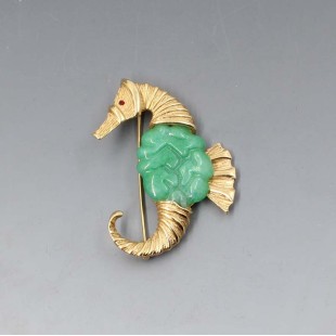 Sea Horse Costume Brooch