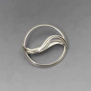 Ola Gorie  Silver Scarf Brooch