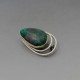 Silver Israel Eliat Stone Brooch