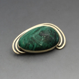 AZORIT Israel Eliat Stone and Silver Brooch