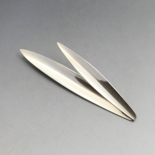 Eigil Jensen for Anton Michelsen Silver Leaf Brooch